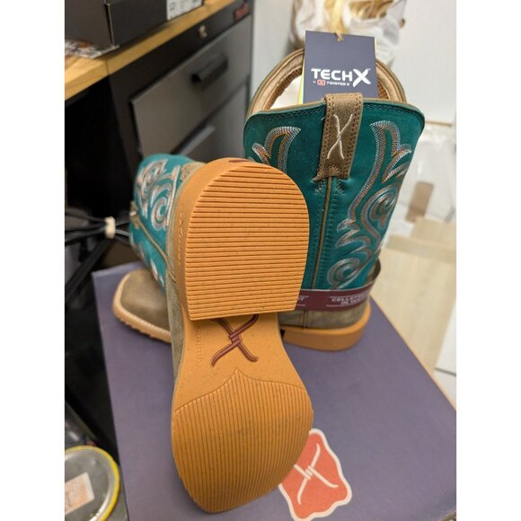 Twisted X Women's 11" Tech X Western Boots- Broad Square Toe- Ginger 9.5 - Picture 6 of 13